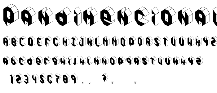 Pandimencional Bold font